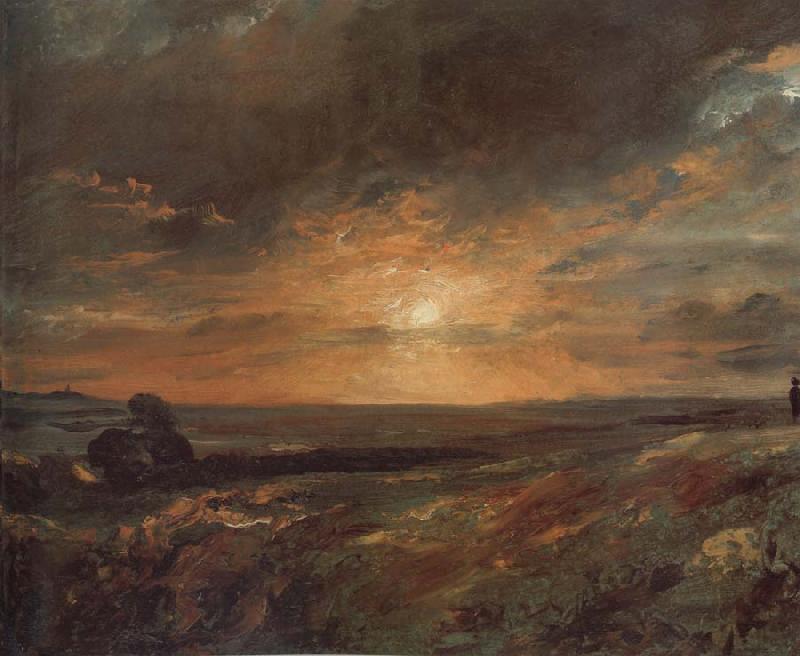 John Constable Hampsted Heath,looking towards Harrow at sunset 9August 1823 Germany oil painting art